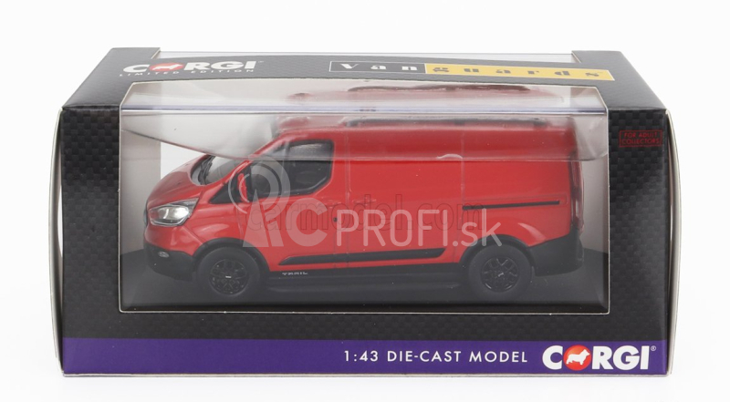 Vanguards Ford england Transit Custom Van 2018 1:43 Red Black