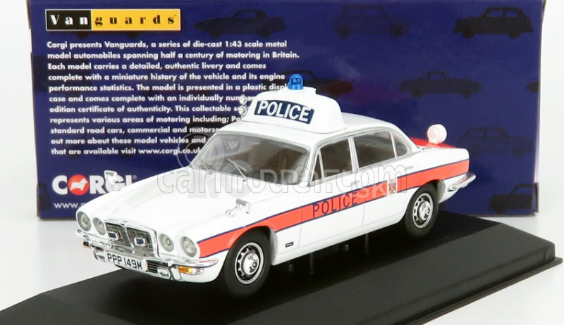 Vanguards Jaguar Xj6 Mkii 4.2l Police 1971 1:43 Biela oranžová