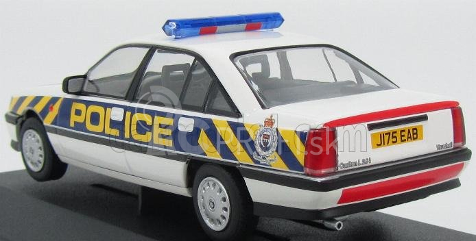 Vanguards Vauxhall Carlton 2.6li West Mercia Police 1989 1:43 Biela modrá žltá