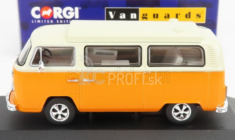 Vanguards Volkswagen T1 Minibus Camper 1962 1:43 žltá biela