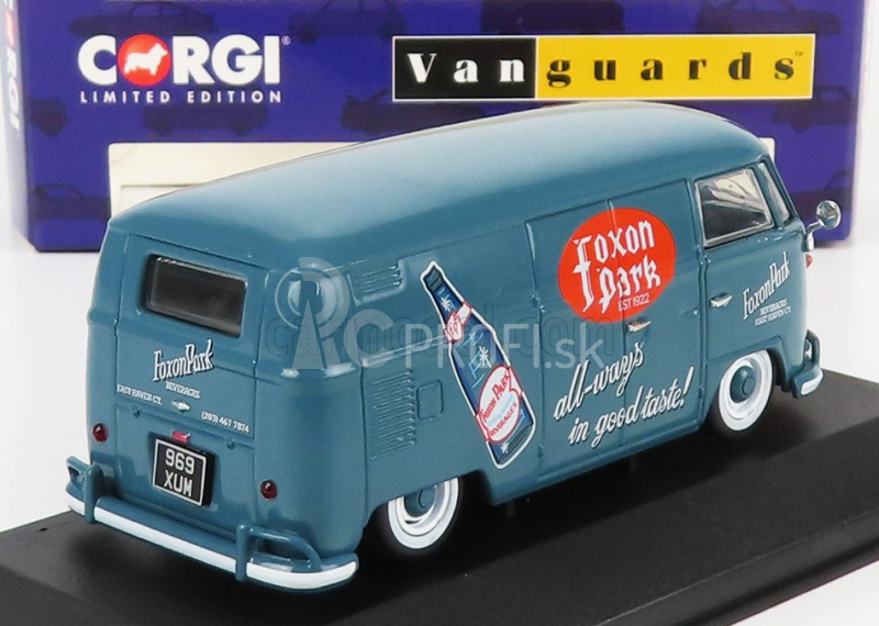 Vanguards Volkswagen T1 Panel Van Foxon Park 1962 1:43 Modrá