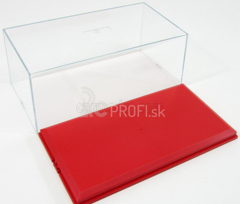 Vetrina display box Vetrina display box Red Base - Base Rossa - Lungh.lenght Cm 23.6 X Largh.width Cm 12.5 X Alt.height Cm 10 (altezza Interna Cm 8.1) 1:24 Plastic Display