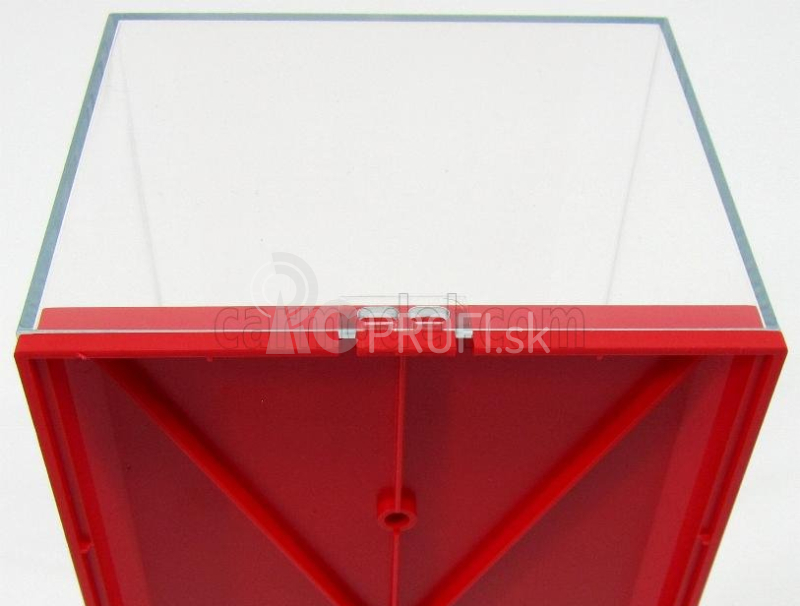 Vetrina display box Vetrina display box Red Base - Base Rossa - Lungh.lenght Cm 23.6 X Largh.width Cm 12.5 X Alt.height Cm 10 (altezza Interna Cm 8.1) 1:24 Plastic Display