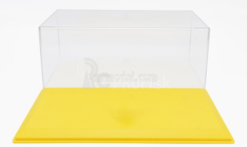 Vetrina zobrazovací box Vetrina zobrazovací box Box pre 1/18 Základňa v Plastica Gialla - plastová kožená základňa žltá - dĺžka cm 33,5 X šírka cm 17,3 X výška cm 13,0 (výška interiéru cm 11,0) 1:18 Plastový displej - žltý