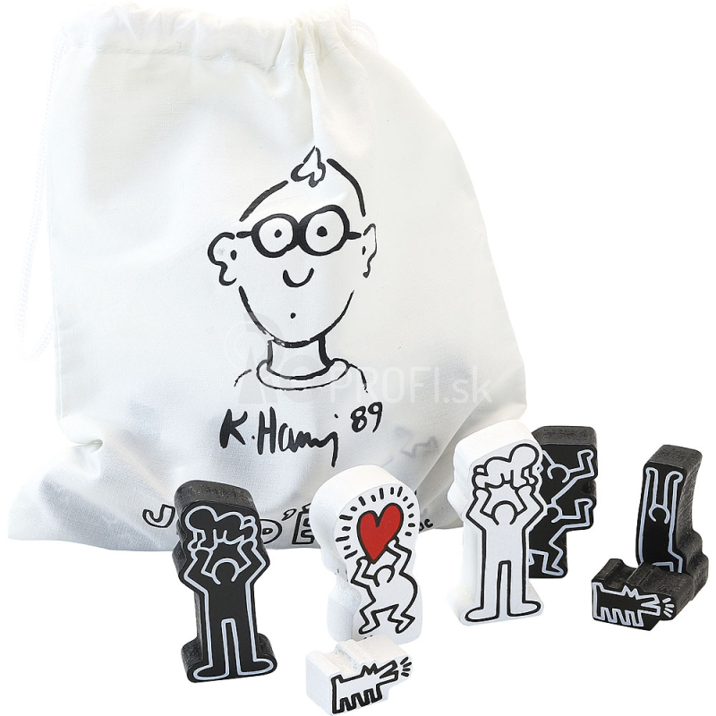 Vilac Moderný drevený šach Keith Haring