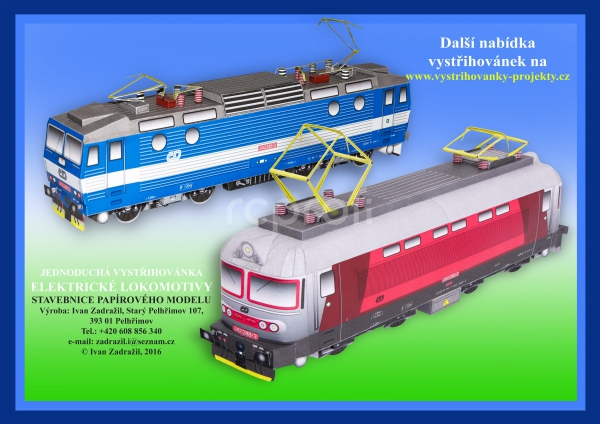 Vlaky Českých dráh - 2 papierové modely v mierke 1:61