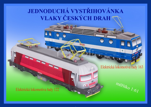 Vlaky Českých dráh - 2 papierové modely v mierke 1:61