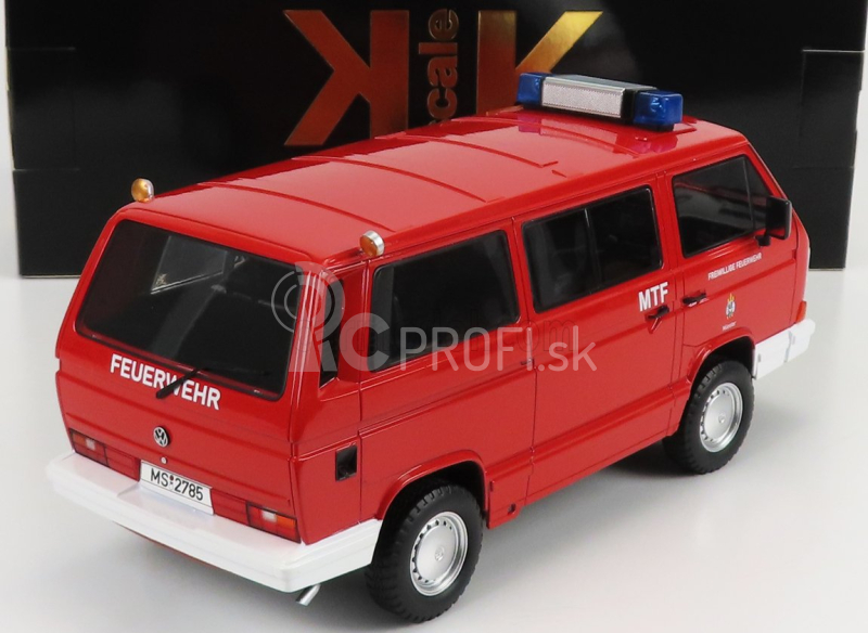 Volkswagen T3 Minibus Syncro Feuerwehr 1987 1:18 Červená