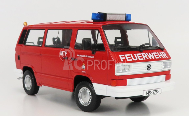 Volkswagen T3 Minibus Syncro Feuerwehr 1987 1:18 Červená