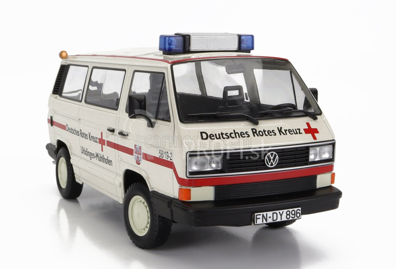 Volkswagen T3 Minibus v mierke Kk Deutsches Rotes Kreuz Ambulance 1987 1:18 Creme Red