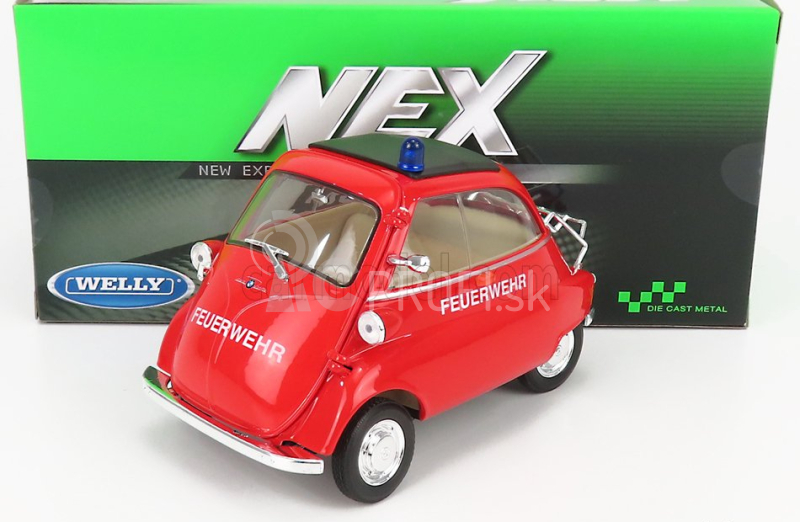 Welly BMW Isetta Feuerwehr 1955 1:18 červená čierna