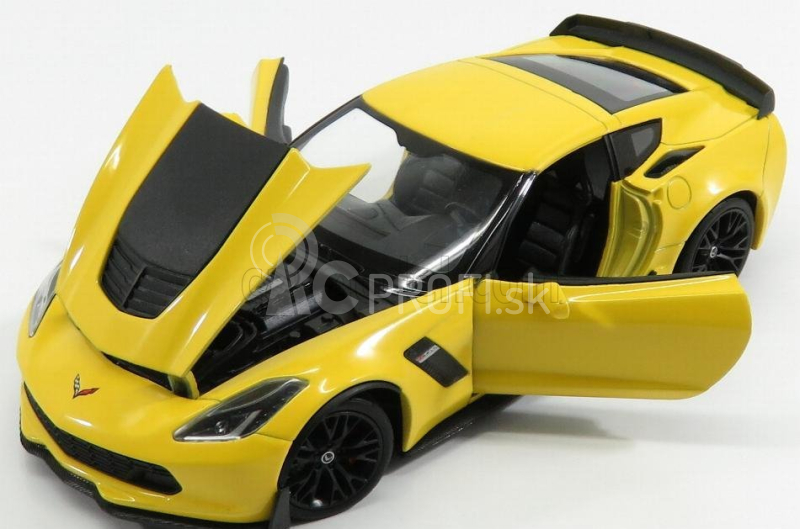 Welly Chevrolet Corvette Z06 Coupe 2017 1:24 žltá