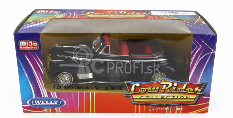 Welly Chevrolet Special De Luxe Cabriolet Open Low Rider 1941 1:24 čierna