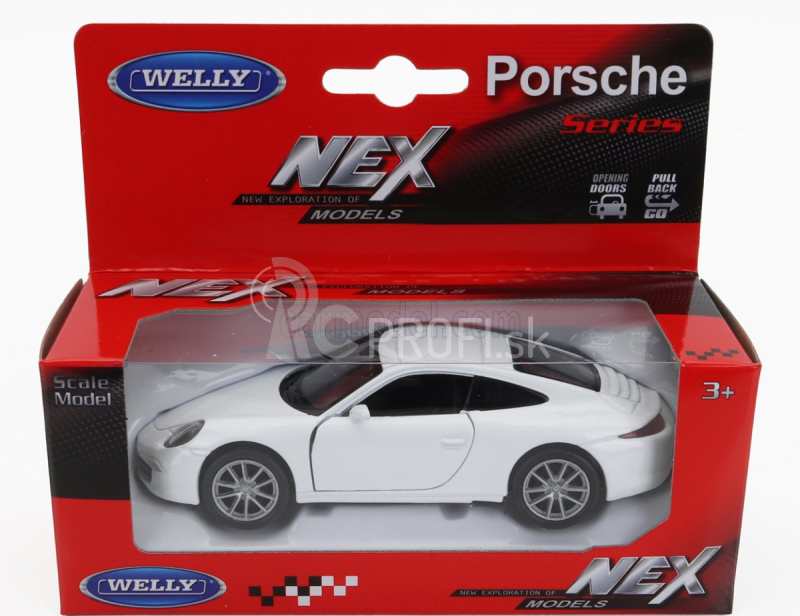 Welly Porsche 911 991 Coupe 2014 1:34 Biela