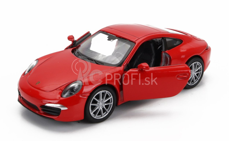 Welly Porsche 911 991 Coupe 2014 1:34 Červená