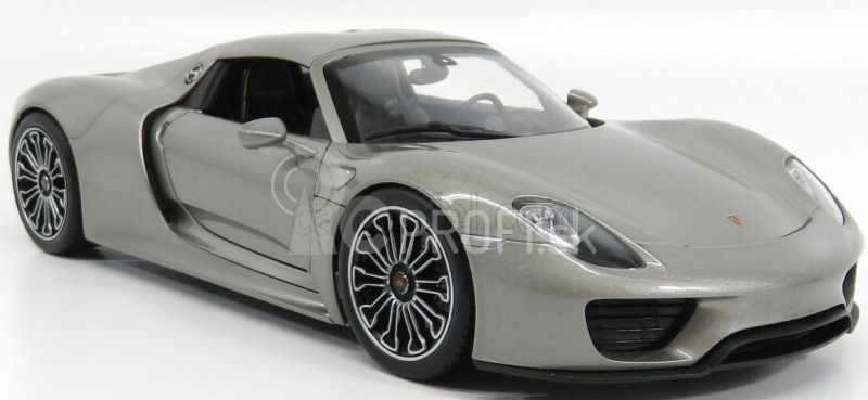 Welly Porsche 918 Spider Hard-top Closed 2015 1:18 Grey Met