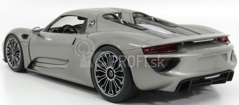 Welly Porsche 918 Spider Hard-top Closed 2015 1:18 Grey Met