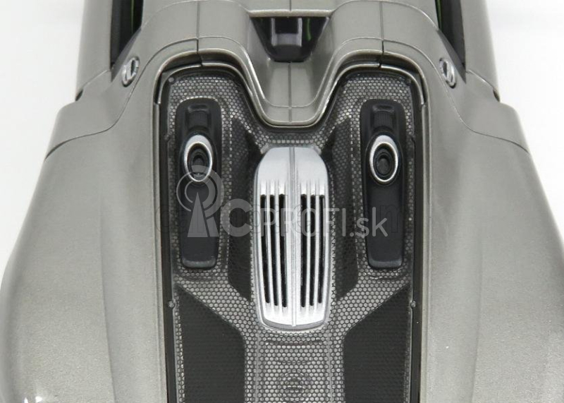 Welly Porsche 918 Spider Hard-top Closed 2015 1:18 Grey Met