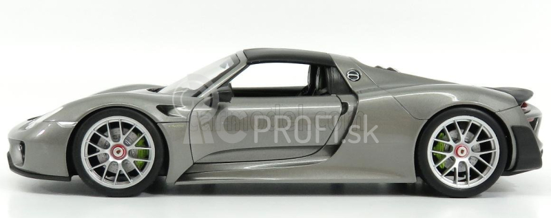 Welly Porsche 918 Spider Hard-top Closed 2015 - karbónová strecha 1:18 Grey Met