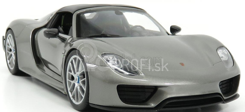 Welly Porsche 918 Spider Hard-top Closed 2015 - karbónová strecha 1:18 Grey Met