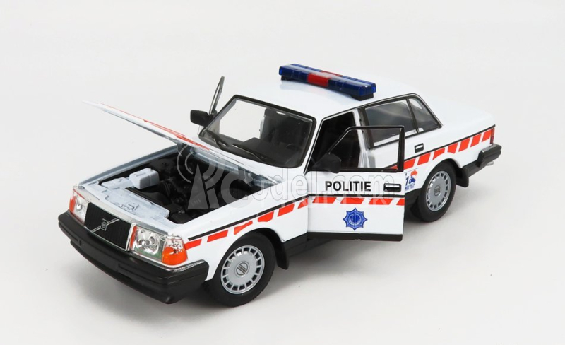 Welly Volvo 240 Gl Politie Holandská polícia 1986 1:24 Biela oranžová