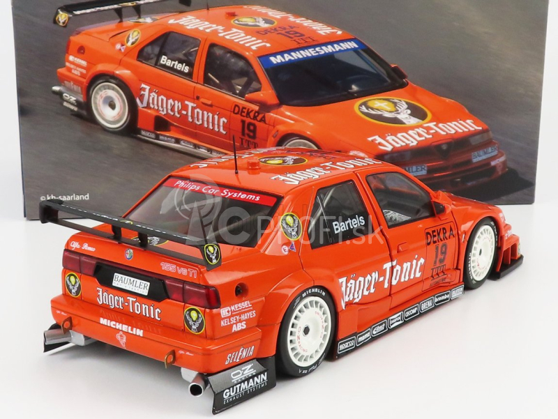 Werk83 Alfa romeo 155 V6 Ti Jager-tonic Racing N 19 Dtm Itc Race Helsinki 1995 Michael Barteles 1:18 Oranžová