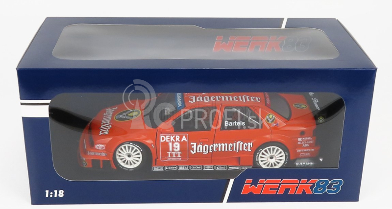 Werk83 Alfa romeo 155 V6 Ti Jagermeister Racing N 19 Dtm Itc 1995 Michael Barteles 1:18 Oranžová