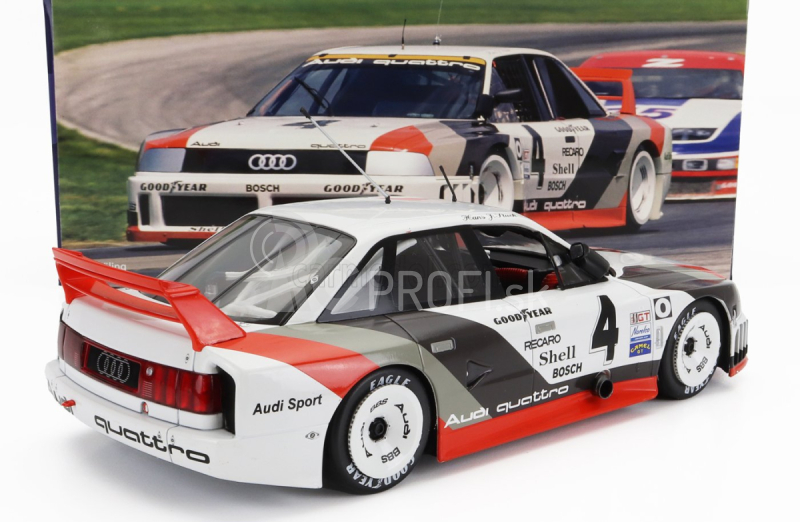 Werk83 Audi 90 Quattro Team Audi Sport N 4 2. Portland Imsa 1989 Hans Joachim Stuck 1:18 Bielo-šedo-červená