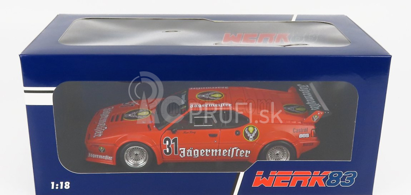 Werk83 BMW M1 Procar (e26) Team Jagermeister N 31 Drt Nurburgring 1982 Kurt Konig 1:18 Oranžová