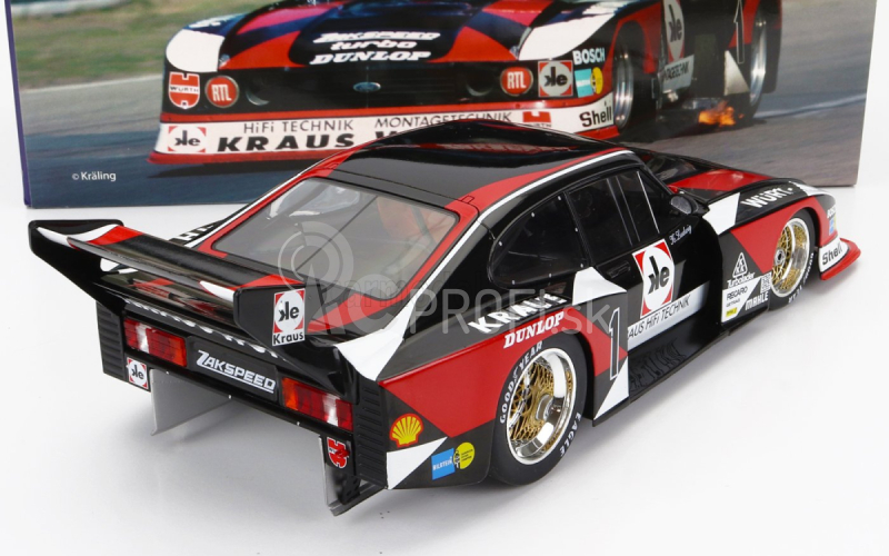 Werk83 Ford england Capri Turbo Gr.5 Kraus N 1 Sezóna Drm 1980 Klaus Ludwig 1:18 Čierna červená biela