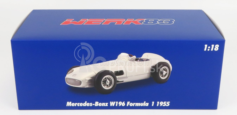 Werk83 Mercedes Benz F1 W196 N 0 hladká karoséria 1954 1:18 strieborná