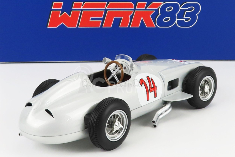 Werk83 Mercedes benz F1 W196 N 14 2nd Belgium Gp 1955 Stirling Moss 1:18 Silver