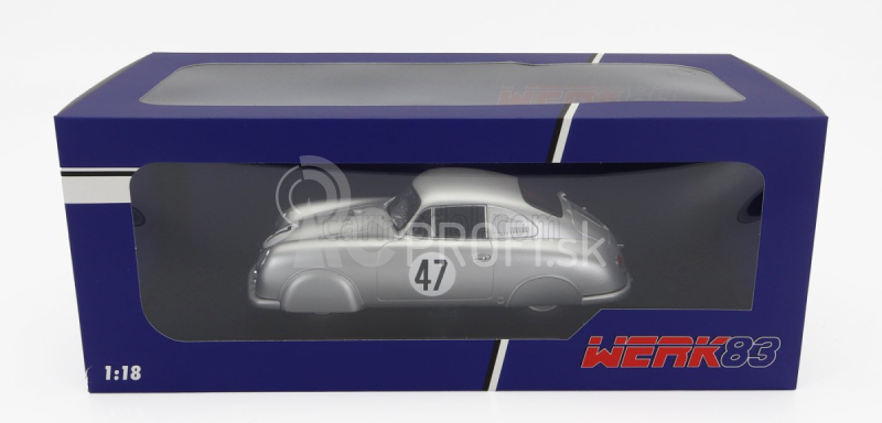 Werk83 Porsche 356 Sl Coupe Team Porsche K.g. N 47 24h Le Mans 1951 Rudolf Sauerwein - Robert Brunet 1:18 Strieborná