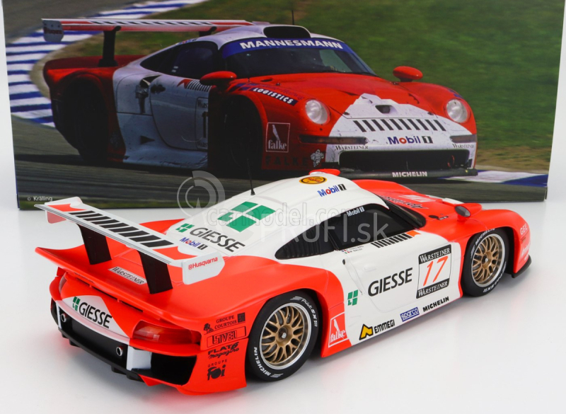 Werk83 Porsche 911 3.2l Gt1 Evo Team N 17 Fia Gt Championship 1997 Emmanuel Collard - Mauro Baldi 1:18 Červená biela