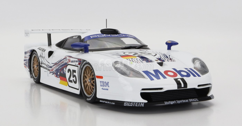 Werk83 Porsche 911 3.2l Gt1 Evo Team Porsche Ag N 25 24h Le Mans 1997 H.j.stuck - T.boutsen - B.wollek 1:18 Biela