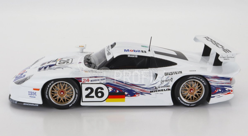 Werk83 Porsche 911 3.2l Gt1 Evo Team Porsche Ag N 26 24h Le Mans 1997 R.kelleners - E.collard - Y.dalmas 1:18 Biela