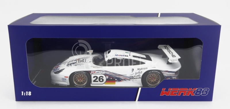 Werk83 Porsche 911 3.2l Gt1 Evo Team Porsche Ag N 26 24h Le Mans 1997 R.kelleners - E.collard - Y.dalmas 1:18 Biela