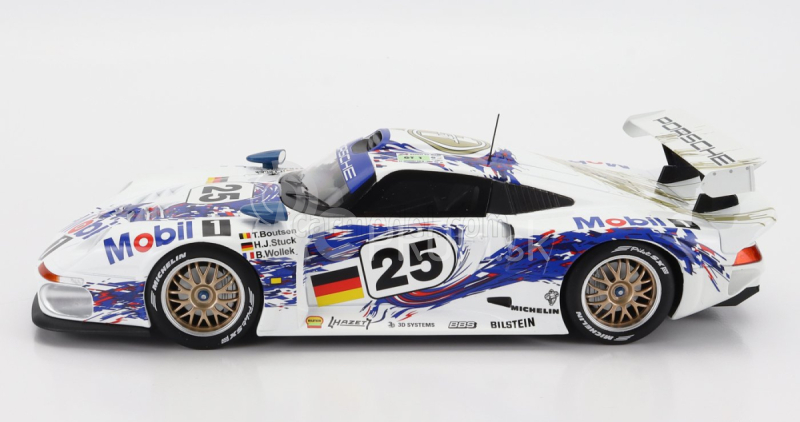 Werk83 Porsche 911 Gt1 3.2l Turbo Team Porsche Ag Mobil1 N 25 2nd 24h Le Mans 1996 T.boutsen - H.j.stuck - B.wollek 1:18 Biela Modrá