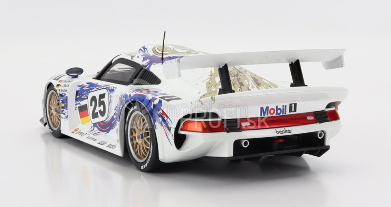 Werk83 Porsche 911 Gt1 3.2l Turbo Team Porsche Ag Mobil1 N 25 2nd 24h Le Mans 1996 T.boutsen - H.j.stuck - B.wollek 1:18 Biela Modrá