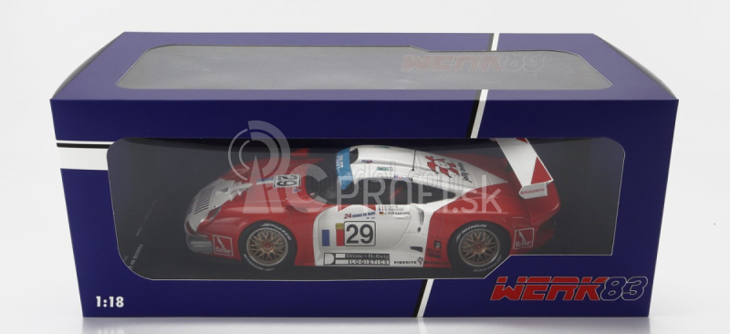 Werk83 Porsche 911 Gt1 3.2l Turbo Team Societe Jb N 29 24h Le Mans 1997 A.ferte - J.von Gartzen - O.thevenin 1:18 červená biela