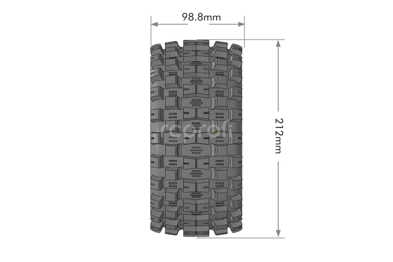 X-MCROSS SPORT 1/5 24mm hex čierne ráfiky, 2 ks