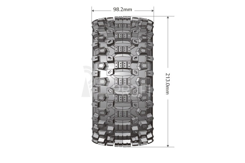 X-UPHILL SPORT 1/5 24mm hex čierne ráfiky