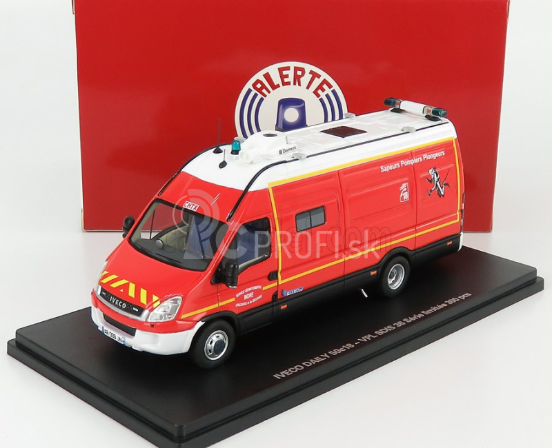 Alerte Iveco fiat New Daily 50-18 Van Sdis 36 Sapeurs Pompiers Plongeurs 2019 1:43 červená biela