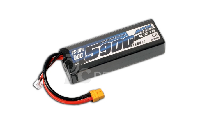 ANTIX by LRP 5900mAh - 7,4V - 50C LiPo Car Stickpack Hardcase - konektor XT60