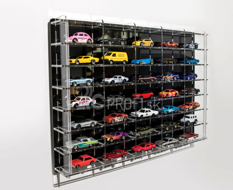 Atlantic Vetrina display box Espositore - Pre 35 Cars 1/64 Lungh.lenght Cm 56.0 X Largh.width Cm 8.0 X Alt.height Cm 38.0 (altezza Utile Tra I Ripiani Cm 4.5 Inner Height Among Shelves) 1:64 Plastic Display