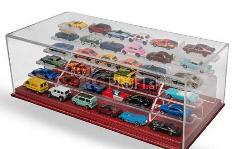 Atlantic Vetrina display box Espositore - Pre 36 Cars 1/64 Lungh.lenght Cm 50.0 X Largh.width Cm18.8 X Alt.height Cm 13.5 (altezza Utile Tra I Ripiani Cm Inner Height Among Shelves) 1:64 Plastic Display