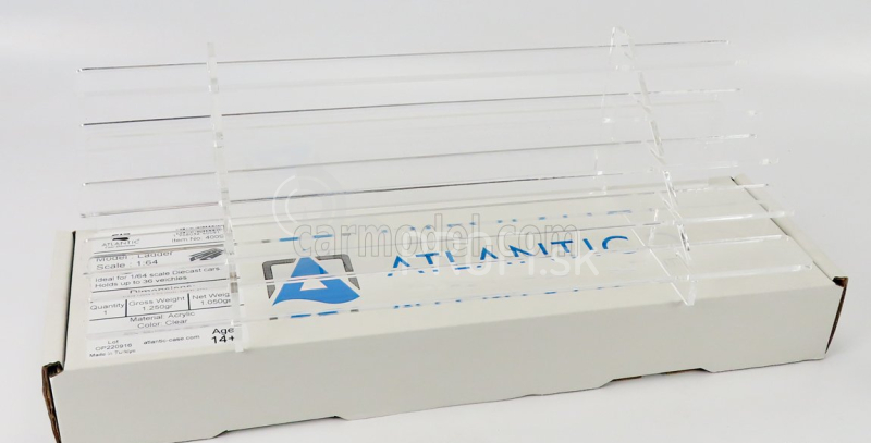 Atlantic Vetrina display box Espositore - Pre 36 Cars 1/64 Lungh.lenght Cm 50.0 X Largh.width Cm18.8 X Alt.height Cm 13.5 (altezza Utile Tra I Ripiani Cm Inner Height Among Shelves) 1:64 Plastic Display