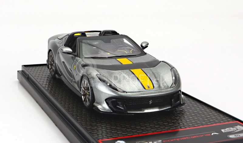 Bbr-models Ferrari 812 Competizione A Spider 2022 1:43 Grigio Coburn - Grey Met Yellow