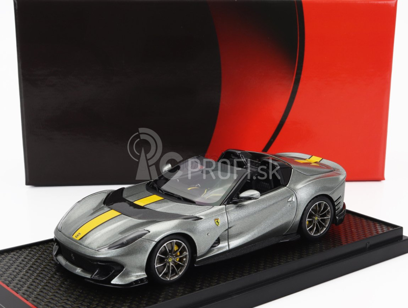 Bbr-models Ferrari 812 Competizione A Spider 2022 1:43 Grigio Coburn - Grey Met Yellow