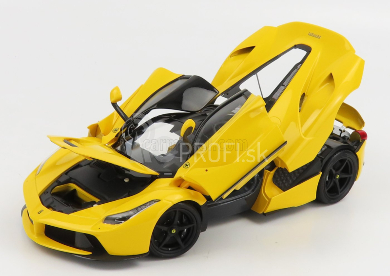 Bbr-models Ferrari Laferrari 2013 - Čierne kolesá 1:18 Giallo Modena - Žlto-čierna